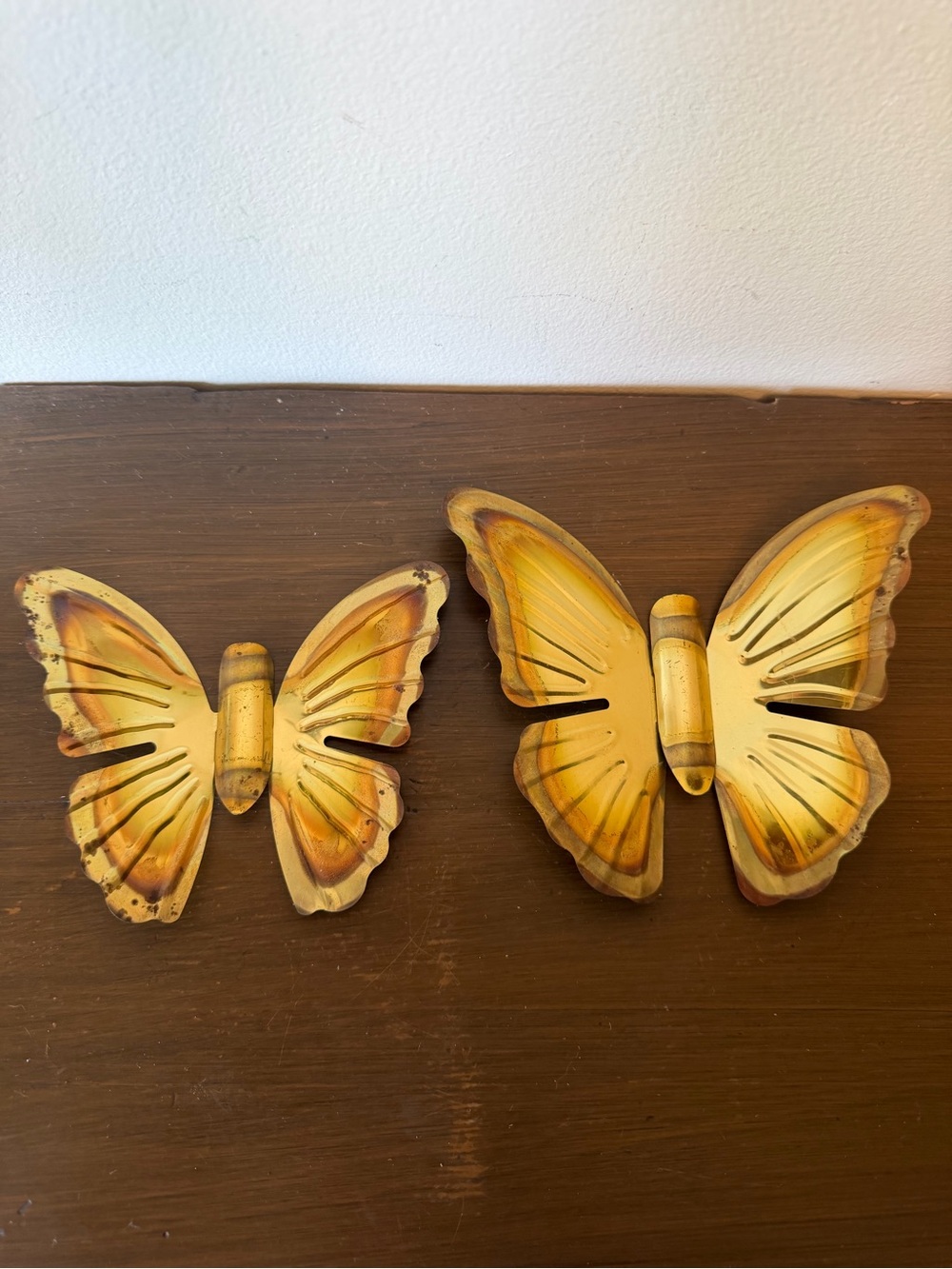 Yellow Metal Butterfly Wall Decor Set - Brand